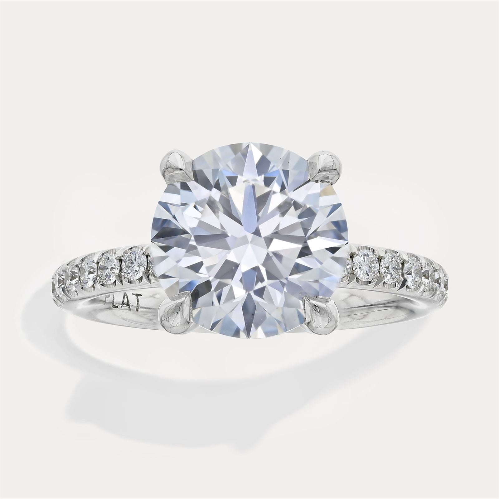 Round Solitaire Pavé Band