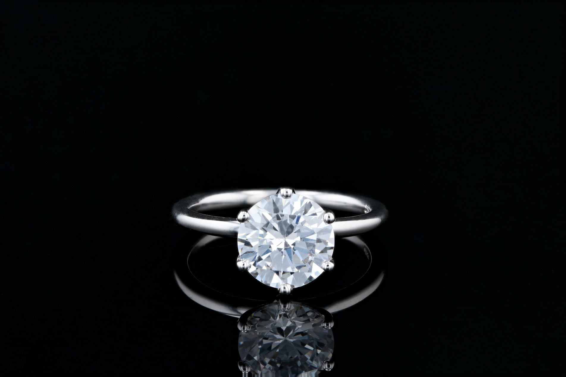 Classic 6 Prong Solitaire Engagement Ring Setting