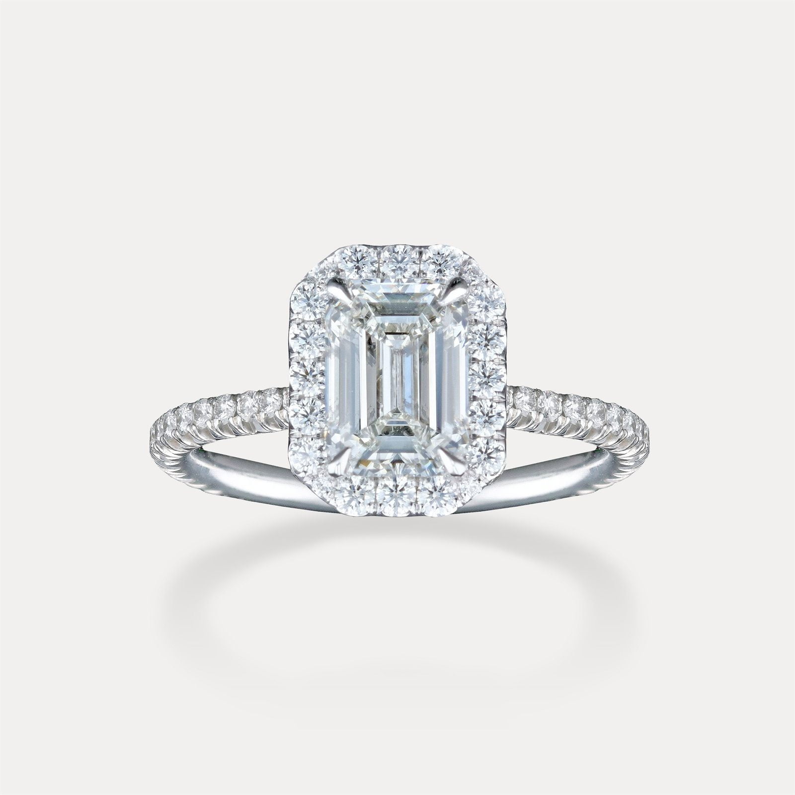 Emerald Cut Pavé Halo