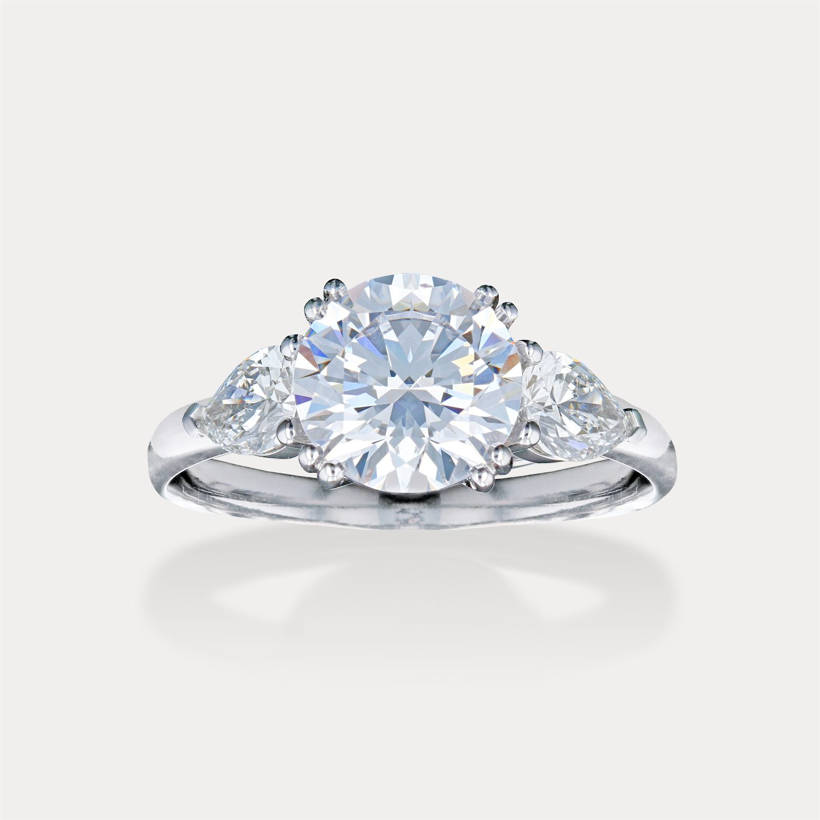 3 carat three stone diamond ring Newport Beach