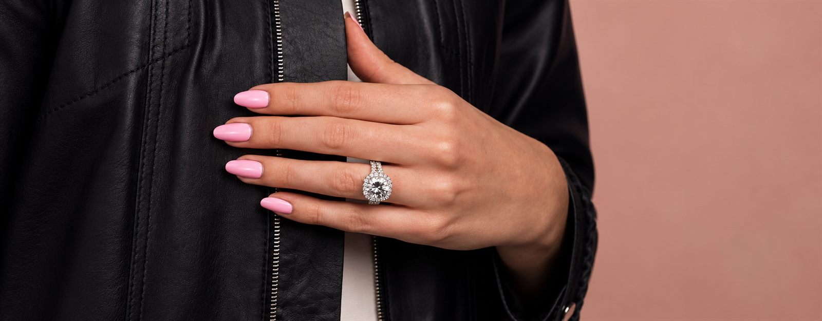 Custom round diamond halo engagement ring, Nathan Alan Jewelers Newport Beach