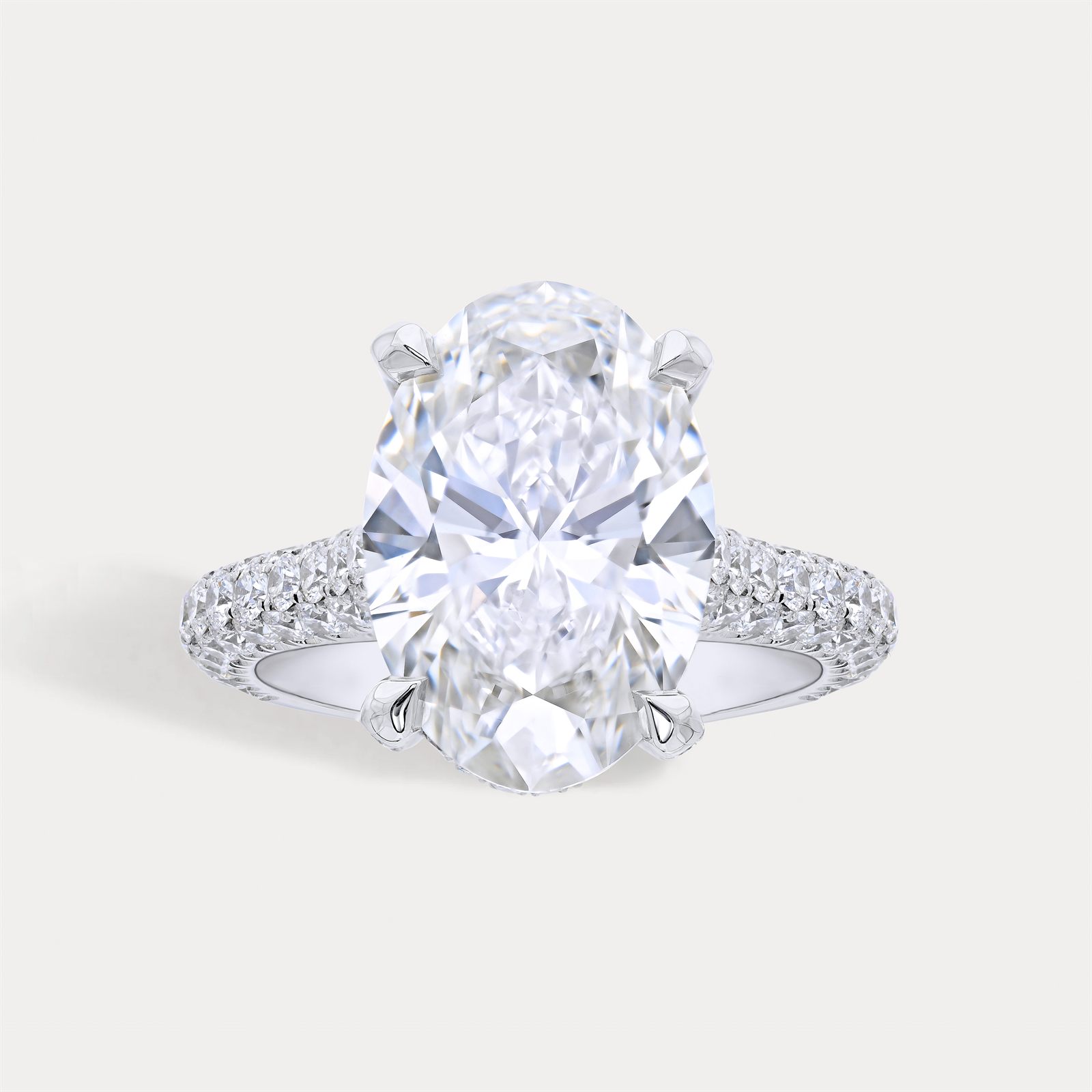 Oval Three Sided Pavé
