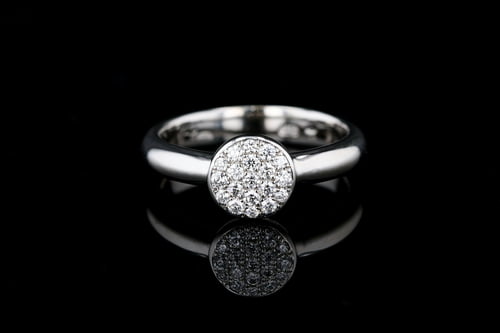 Pave' Diamond Circle Ring