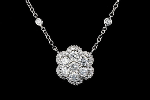 white gold diamond necklace