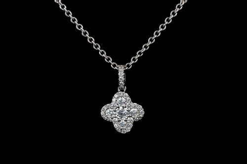 Buy Handmade Delicate, Simple, Tiny, Elegant, Dainty Pave Outline Custom  Alhambra Silver/ 14K Gold Moissanite Diamond Clover Pendant Necklace Online  in India - Etsy