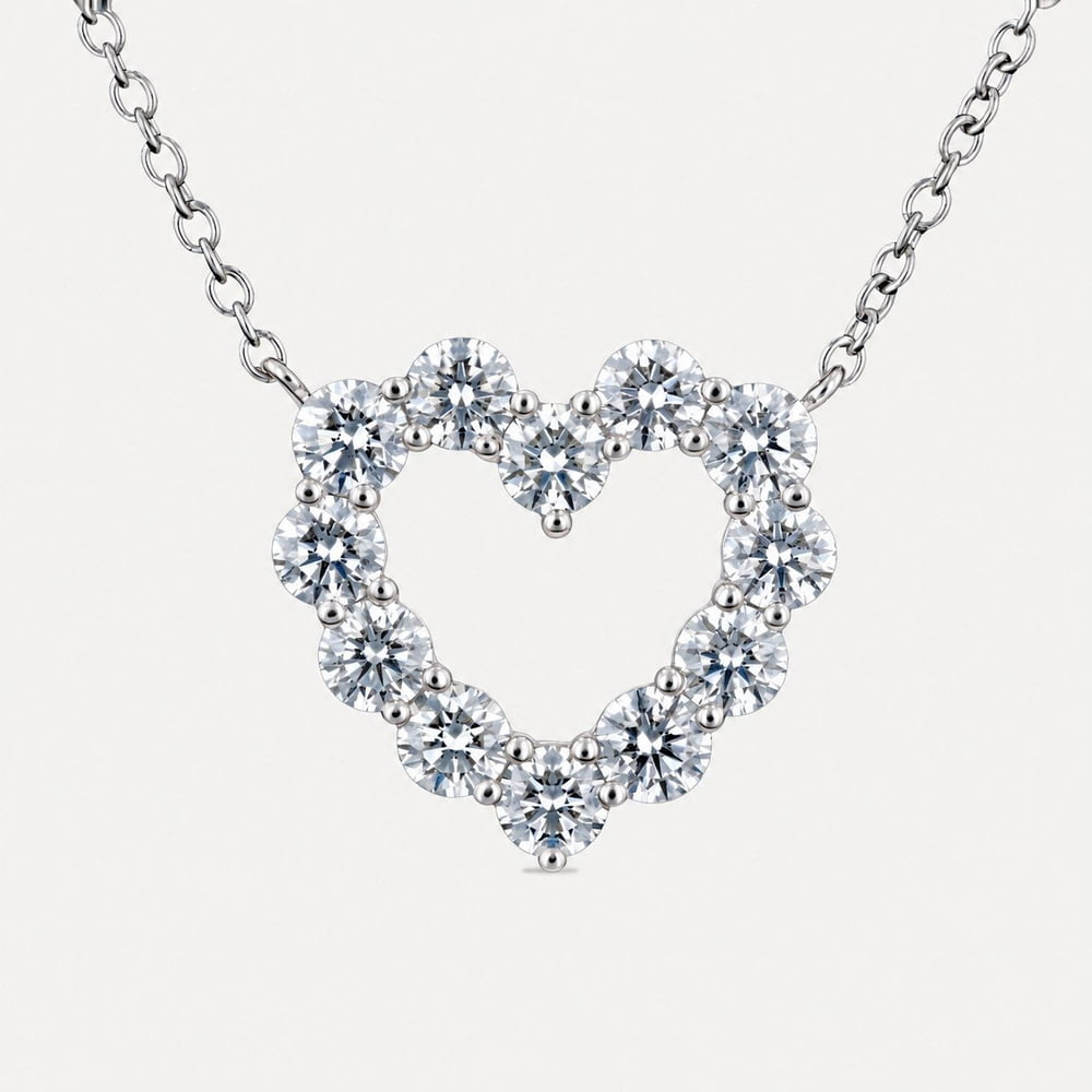 Diamond Open Heart Necklace