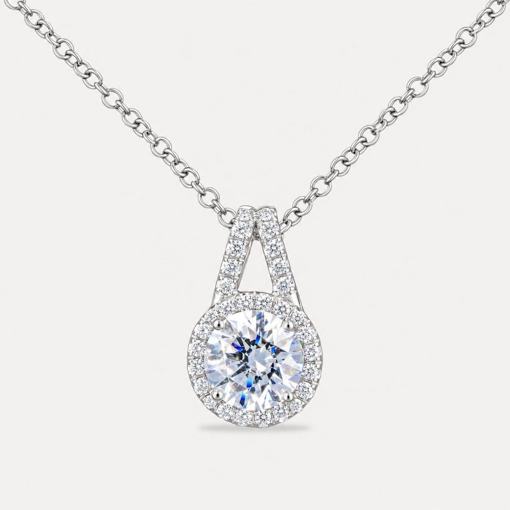 Diamond Halo Pendant
