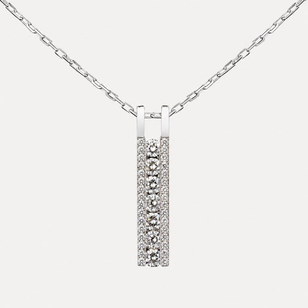 Diamond Vertical Bar Pendant