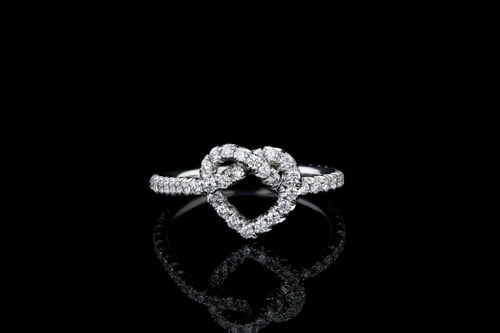 Rings Heart Love Knot Eternity Band