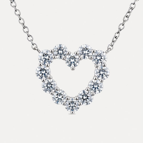 Diamond Open Heart Necklace