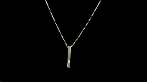 Necklaces Yellow Gold Princess Diamond Bar Pendant