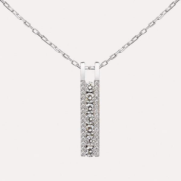 Diamond Vertical Bar Pendant