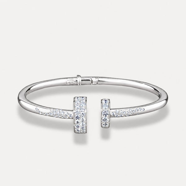 Diamond Open Bangle