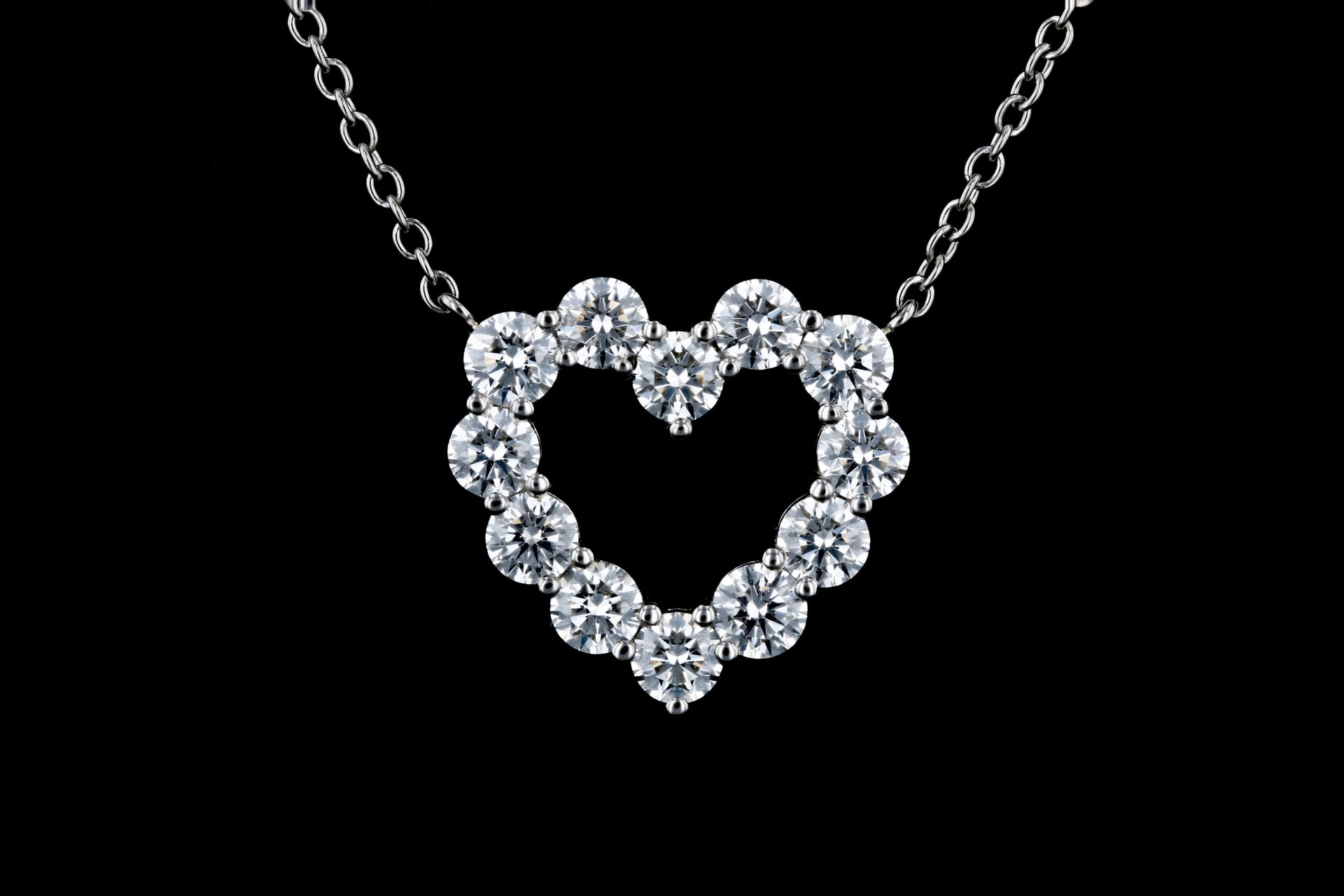 Moissanite Diamond Pendant Heart Shape 18K 925 Sterling Silver Necklac –  Wowshow Jewelry