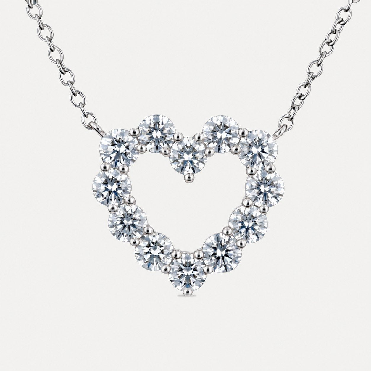Diamond Open Heart Necklace