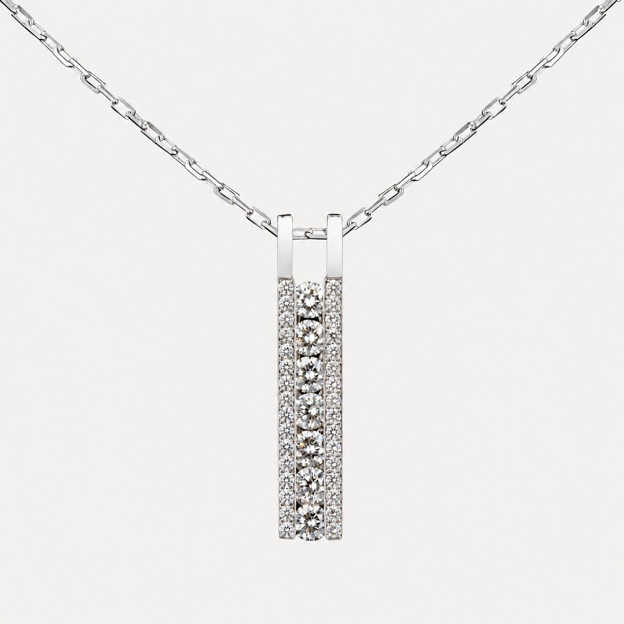 Diamond Vertical Bar Pendant