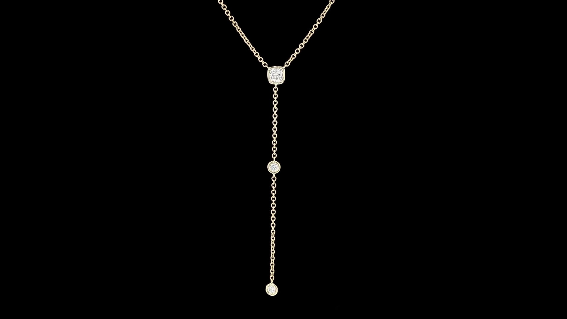 Large Open Link Lariat Necklace