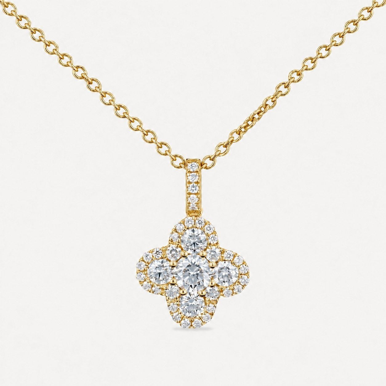 Diamond Clover Pendant
