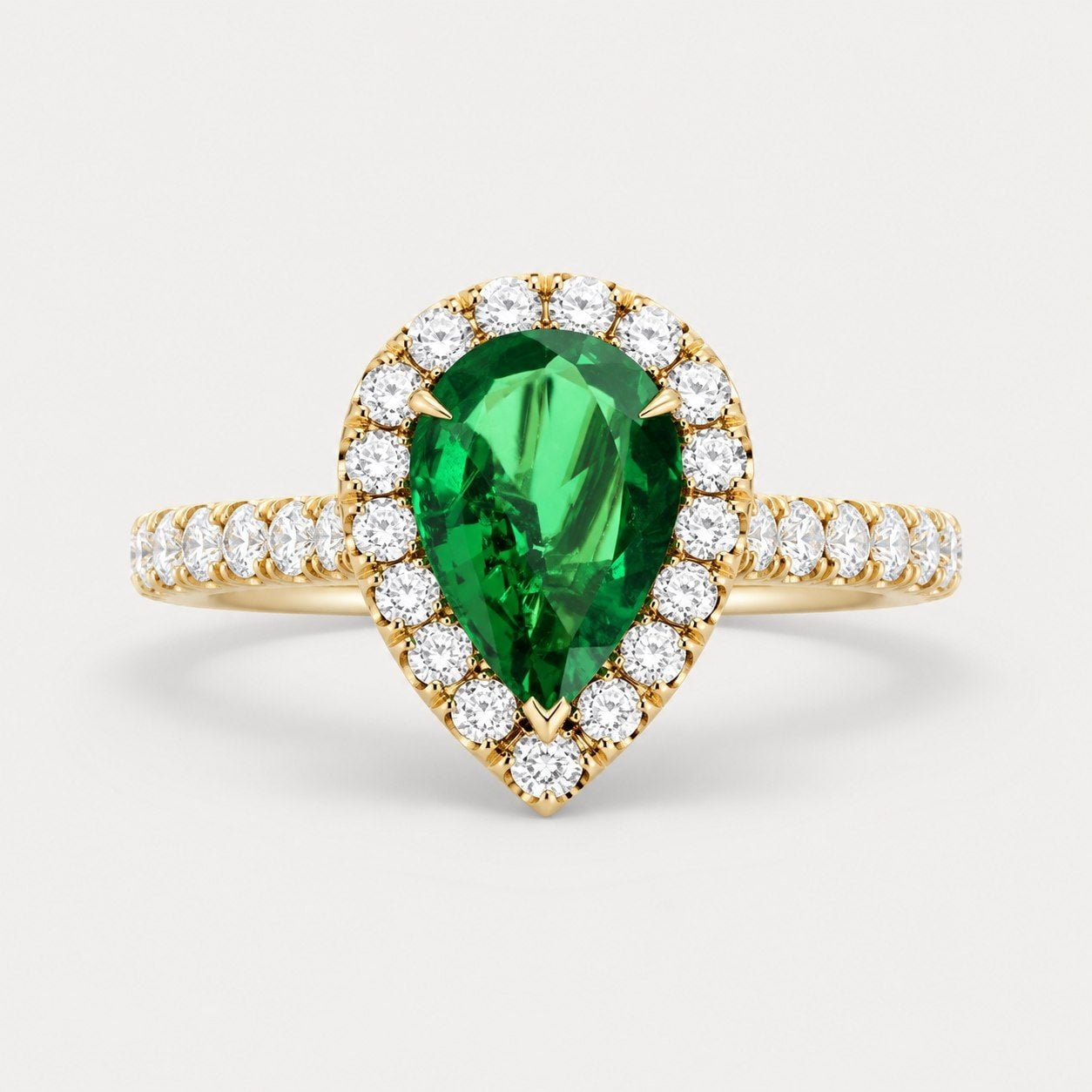 Pear Emerald Halo