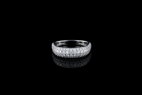 4 Row Tapered Pave’ Diamond Band