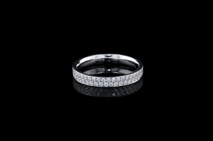 2 Row Pave’ Diamond Eternity Band