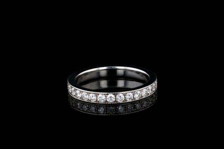 Vintage Style Pave' Diamond Band