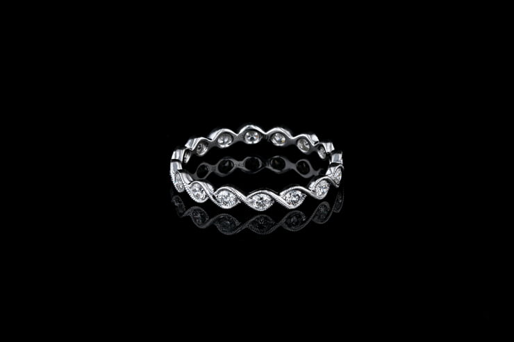 Stackable Diamond Eternity Wedding Band