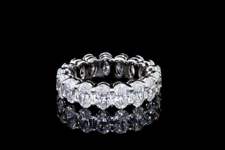 Oval Diamond Eternity Band