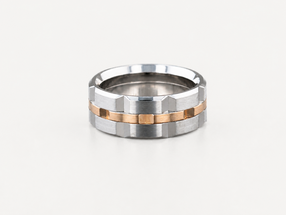 Double Brick White Gold Stripe