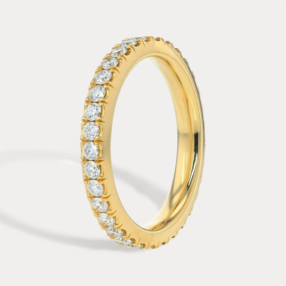 Yellow Gold Slim Diamond Band