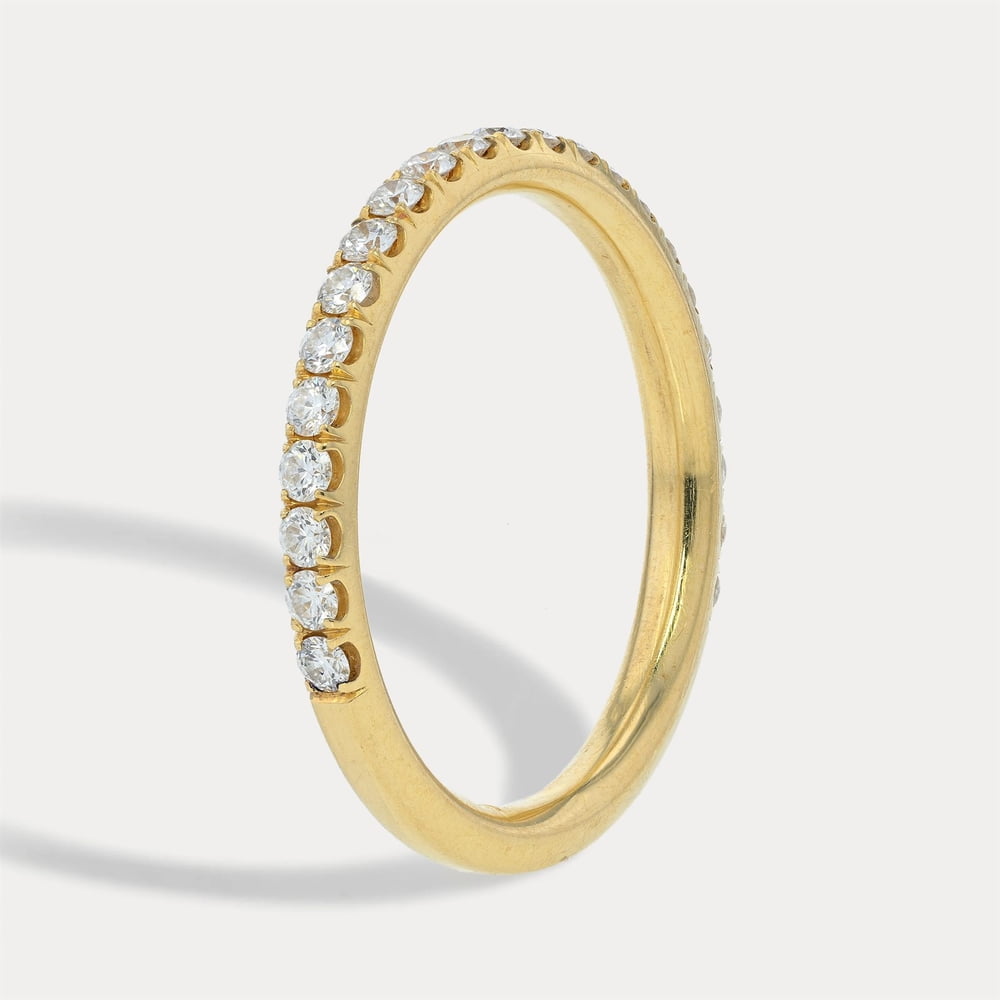 Delicate Yellow Gold Diamond Band