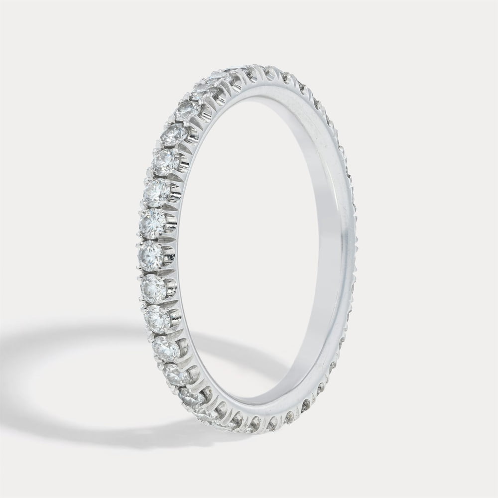 Petite U-Set Round Diamond Eternity Band