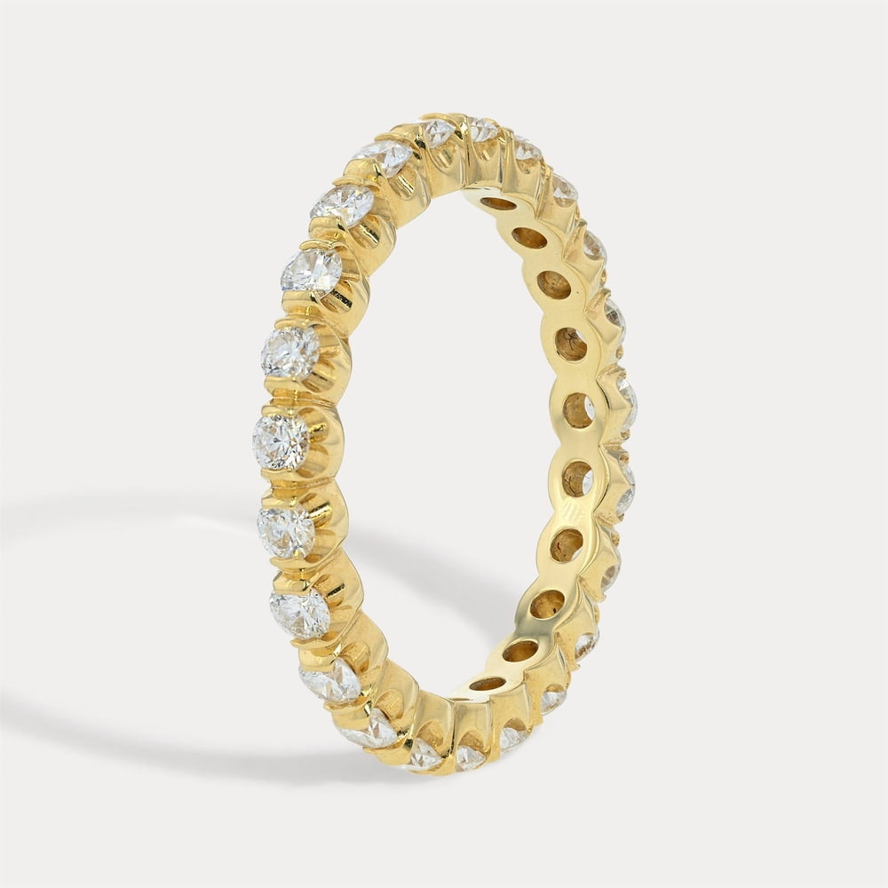 Yellow Gold Bezel Eternity Band