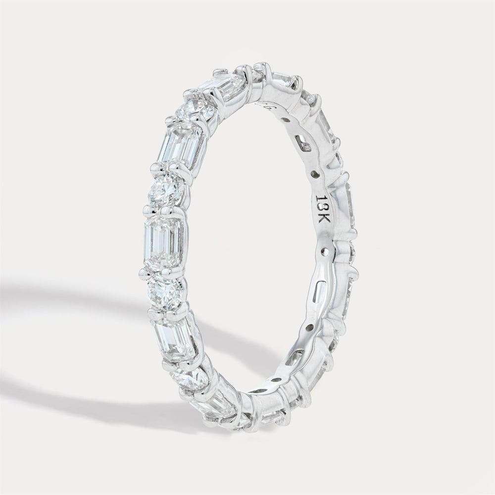 Diamond and Baguette Eternity Band