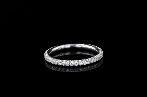 French Pave’ Set Wedding Band