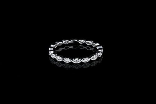 Infinity Pave’ Set Diamond Band