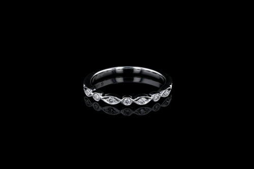 Marquise Shaped Round Diamond Band