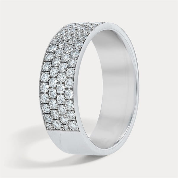 Wide Diamond Pavé Band