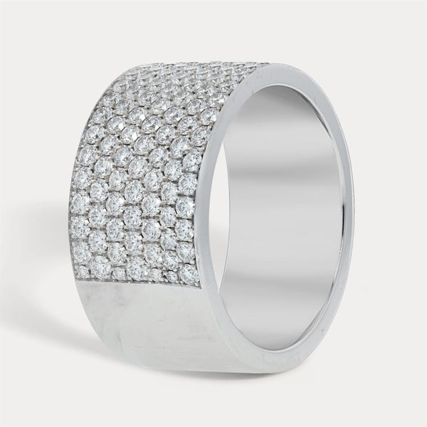 Extra-Wide Diamond Pavé Band