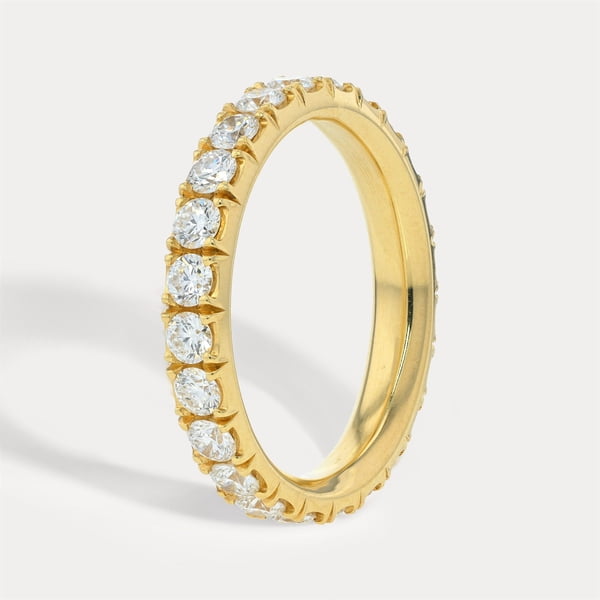 Yellow Gold Bright-Set Diamond Band