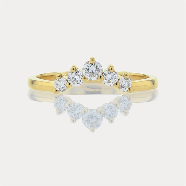 Yellow Gold Diamond Crown Ring