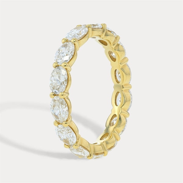 Yellow Gold Scalloped Diamond Band