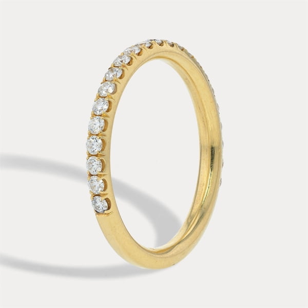 Delicate Yellow Gold Diamond Band
