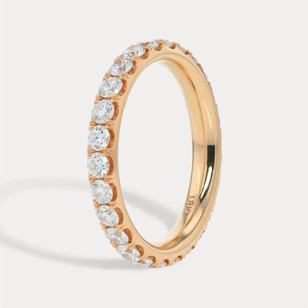 Rose Gold Delicate Diamond Band