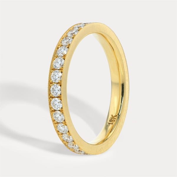 Yellow Gold Fine Pavé Band