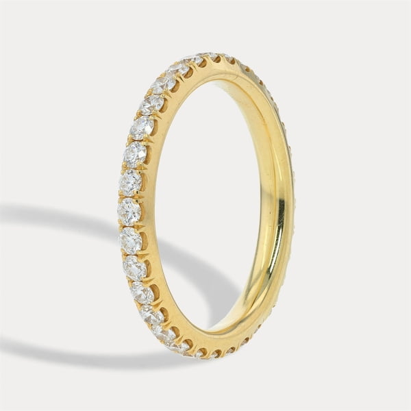 Yellow Gold Round Diamond Band