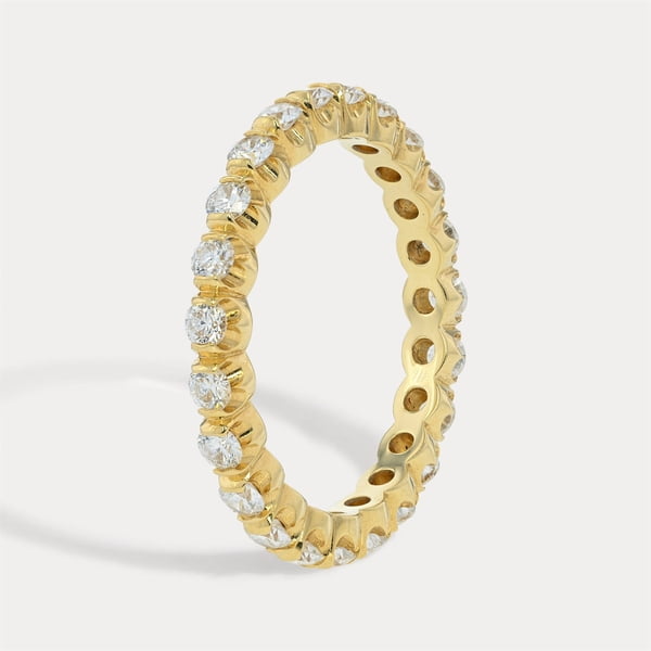 Yellow Gold Bezel Eternity Band