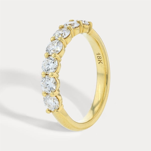 Yellow Gold Cluster Diamond Band