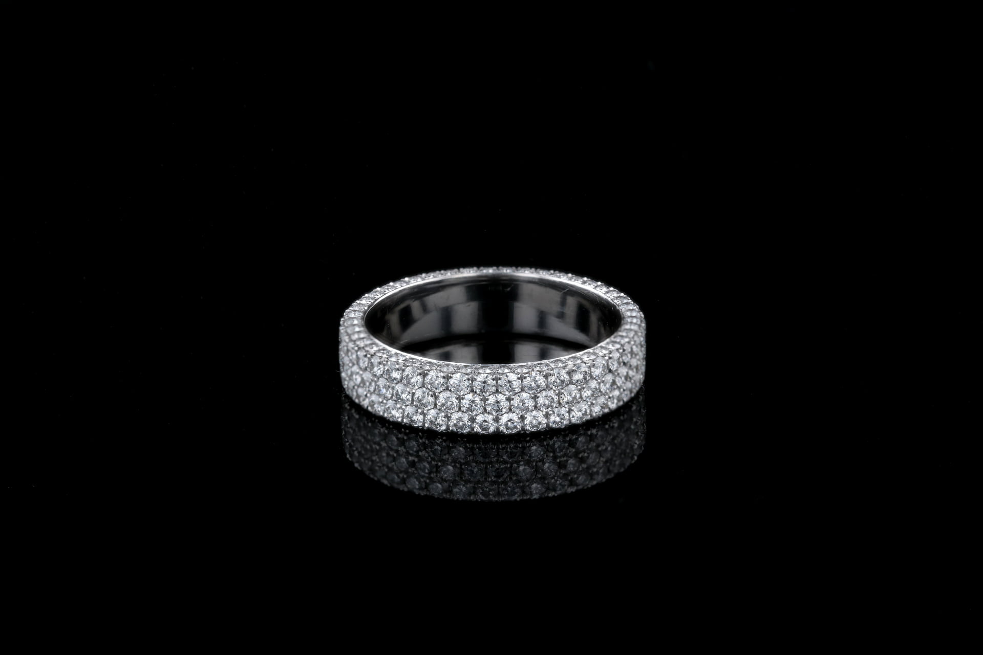 3 Diamond Center & Matching Curved Band Set - The Polished Edge Fine Jewelry