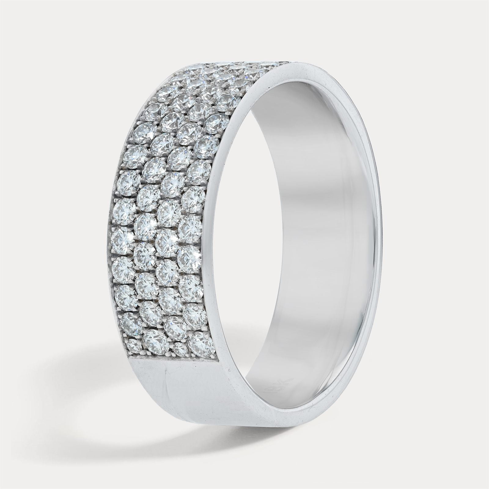 Wide Diamond Pavé Band